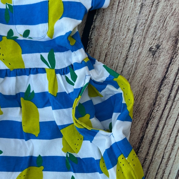 Mini Boden lemon stripe Kids Dress - Picture 5 of 7
